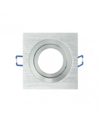 Empotrable Orient.cenote 1xgu10 Cuadrado Alum/cro  2x9,2x9,2 Cm 8 De Corte. C/portalampara