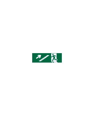 Adhesivo Salida De Emergencia Escalera Derecha Subida 6,5x20 Cm