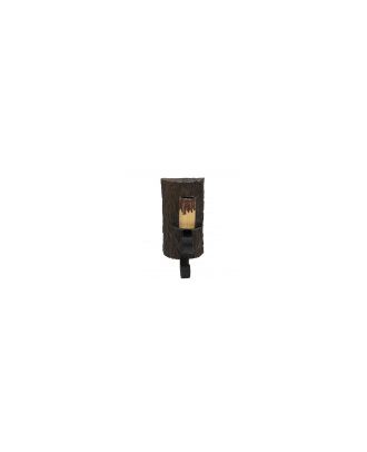 Aplique 1xe27 Tronco Negro/marron 25x12x17 Cm