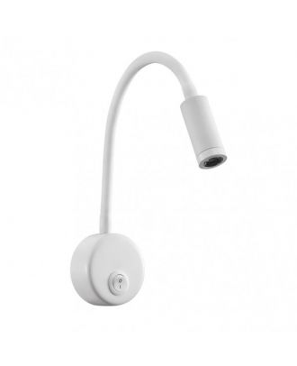 Aplique 3w 4000k 285lm Edgar Blanco 40x7x19 Cm C/interruptor, Articulable Y Orientable