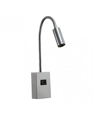 Aplique 3w 4000k Capote Cromo C/usb E Interrupt. 285lm 43x6x4 Cm Articulab. Y Orientab.