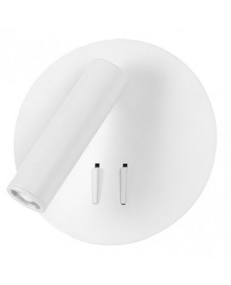 Aplique 2+6w 4000k Manet Redondo Blanco 130lm  Doble Encendido 14x14x12 Cm