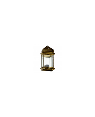 Aplique 3 Caras 1xe27 Ambarina Cuero/ambar 36x18x11 Cm