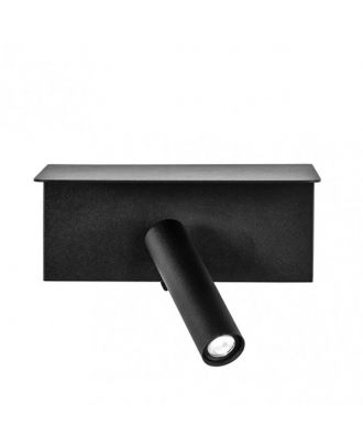 Aplique 3w 4000k Leonardo Negro C/estante Y Usb  150lm C/interruptor 14x18x14cm Orientb