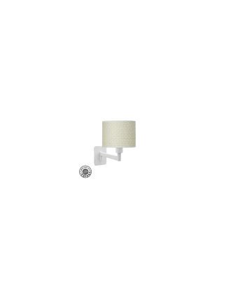 Aplique Abatible Moda 1xe14 Blanco/cañizo Blanco 26x17x28 Cm