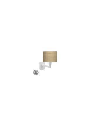 Aplique Abatible Moda 1xe14 Blanco/cañizo Claro 26x17x28 Cm