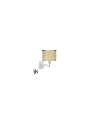 Aplique Abatible Moda 1xe14 Blanco/cañizo Oscuro 26x17x28 cm