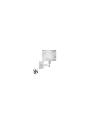 Aplique Abatible Moda 1xe14 Blanco/ola Gris 26x17x28 Cm
