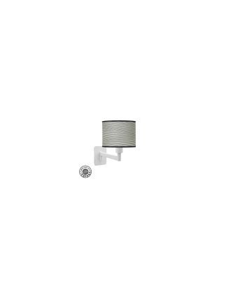 Aplique Abatible Moda 1xe14 Blanco/surco Gris 26x17x28 Cm