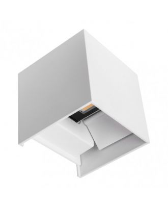 Aplique Barredor De Pared 10w 3000k Segmento Blanco Ip65 10x10x10cm Aluminio 800lm Orientable