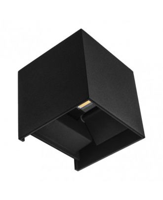 Aplique Barredor De Pared 10w 6000k Segmento Negro Ip65 10x10x10cm Aluminio 800lm Orientable