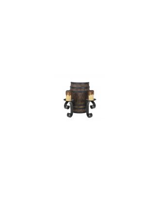 Aplique Barril 2xE27 Negro/marron 29x27x16 Cm