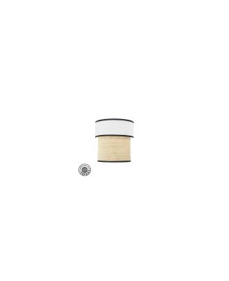 Aplique Camboya 1xe27 Blanco/natural 30x30x12cm