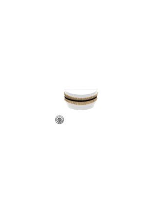 Aplique Doble Angola 1xe27 Negro/blanco-yute 17x30x15cm