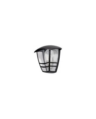 Aplique Exterior Aluminio Alnilan 1xe27 Negro Ip44 20x17,5x13 Cm C/reflector