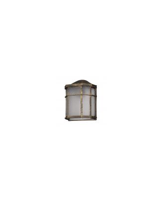 Aplique Exterior Aluminio Bellatrix 1xe27 Neg/oro  25x11x19,5 Cm Ip44