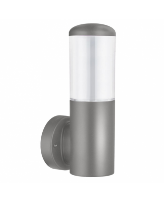 Aplique Exterior Azafran 1xe27 Gris Policarbonato  19,6x9,1x13,4 Cm  Ip44