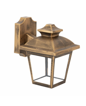 Aplique Exterior Maca 1xe27 Oro Viejo Ip44 Policarbonato 24,5x17x22,3 Cm