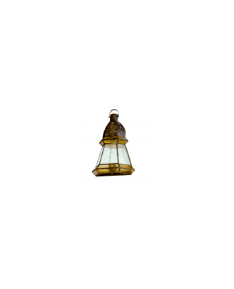 Aplique Grande 1xe27 Ambarina Cuero/ambar 42x30x14 Cm