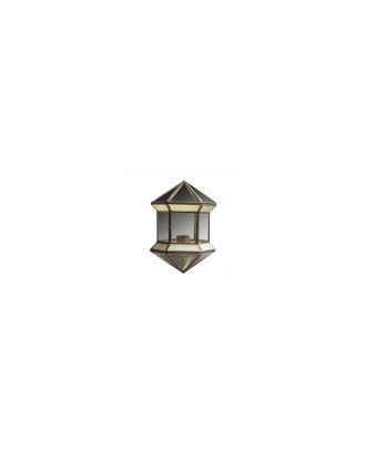 Aplique Hexagonal 1xe27 Granadino Opalina 27x20x11 Cm