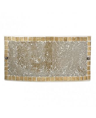 Aplique Rectang. Tenor 1xe27 Ambar Mosaico 17x32,5x6 Cm