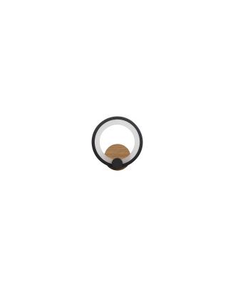 Aplique Sydney 10w 4000k Negro/madera oscura 19,5x19x 5 Cm 1300lm