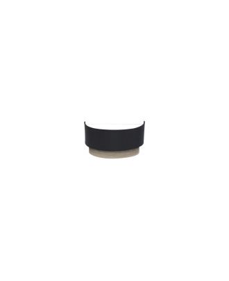 Aplique Tania 1xe27 Negro/madera Gris 15x30x16 Cm