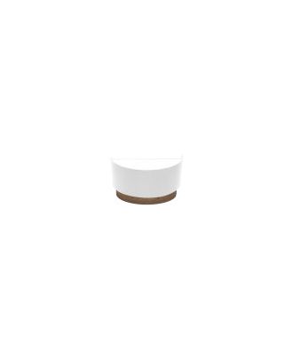 Aplique Tatiana 1xe27 Blanco-madera Oscura 17x30x15 Cm