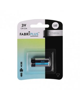Blister 1 Pila Cr123a 3v Fabriplus Litio 11,5x8,5x1,8 Cm
