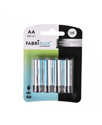 Blister 4 Pilas Aa/lr6 1,5v Fabriplus Alcalina Ultradigital 0%mercurio 11,5x8,5x1,5 Cm
