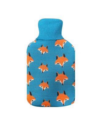 Bolsa Agua Caliente Mimo 1,7l Forro Azul Zorros 20x32x4 Cm Flexible Y Agradable Al Tacto