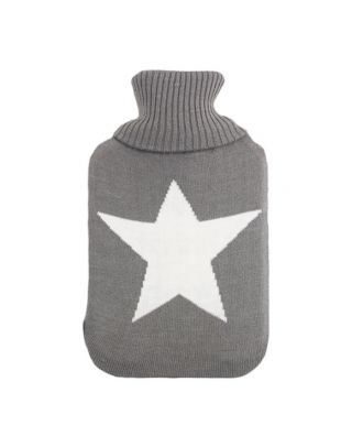 Bolsa Agua Caliente Mimo 1,7l Forro Bla/gris Estrella 20x32x4cm Flexible Agradable Al Tacto
