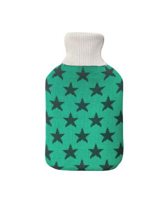 Bolsa Agua Caliente Mimo 1,7l Forro Verde Estrellas 20x32x4 Cm Flexible Y Agradable Al Tacto