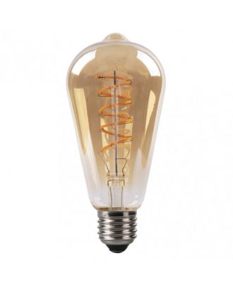 Bombilla Filamen.spiral Vert.pebetero 14x6,5d 4w  250lm E27 Ambar 2200k