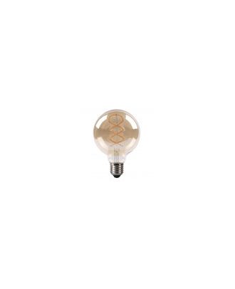 Bombilla Filamen.trenzado Globo 13x9,5d 4w 250lm  E27 Ambar 2200k