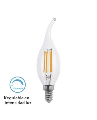 Bombilla Filamento Bohemia Clara 4w Regulable E14 400lm 12,3x3,5d 2700k