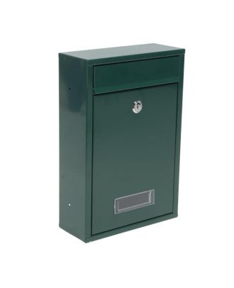 Buzon De Correo Larissa Acero Galvanizado Verde 32x21,5x8,5 Cm Cerradura Cilindrica Antilluvia
