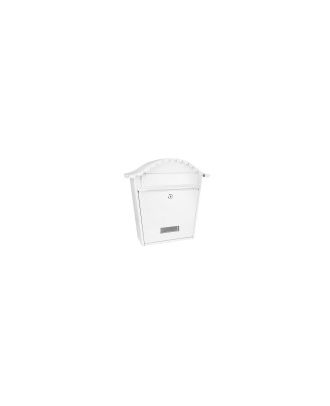 Buzon De Correo Tilda Acero Galvanizado Blanco 37x36x13,5 Cm Tejadillo Antilluvia