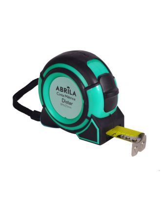 Cinta Metrica Distar 8mx25mm Negro/verde C/bloqueo ,enganche Magnetico,clip Y Asa Ergonomic