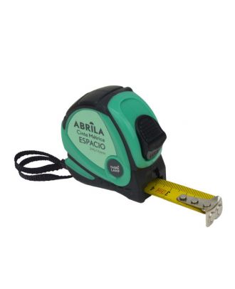 Cinta Metrica Espacio 3mx16mm Negro/verde Clip,asa Enganche Magnetico,bloqueo Y Ergonomico