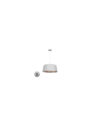 Colgante 50d Tunez 1xe27 Blanco/blanco-estampado