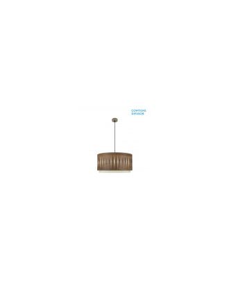 Colgante Alexandra 2xe27 Cuero/madera Oscura Regx50x50 cm