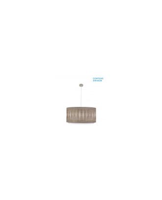 Colgante Alexandra 3xe27 Niquel/madera Gris Regx60x60 cm