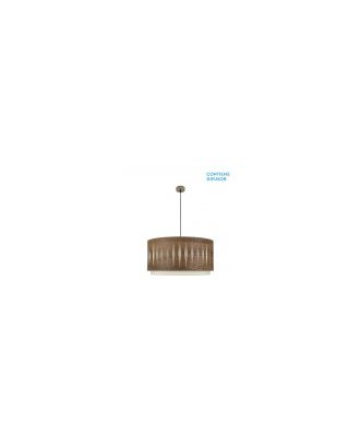 Colgante Alexandra 3xe27 Cuero/madera Oscura Regx60x60 cm