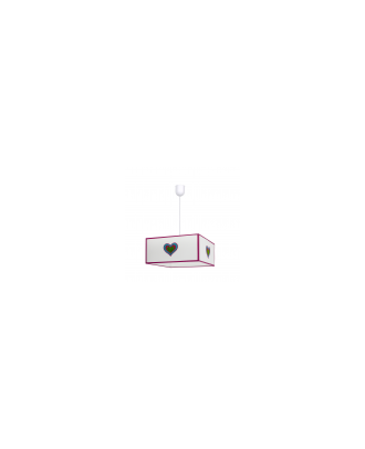 Colgante Amor 1xe27 Blanco/rosa Regx35x35