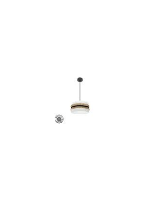 Colgante Angola 1xe27 Negro/blanco-yute Regx40x40cm