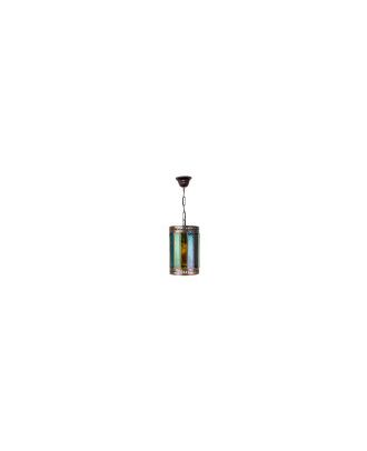 Colgante Artesanal Casablanca 1xe27 Marron/colores Regx18d