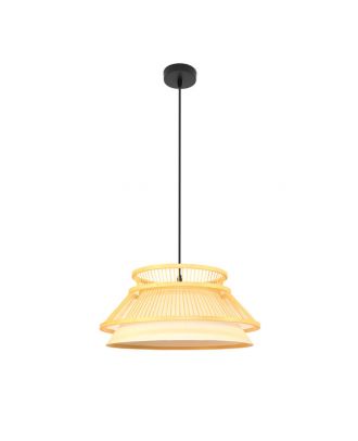 Colgante Bambu Bertino Neg/natural 1xe27 Regx46x46 Cm