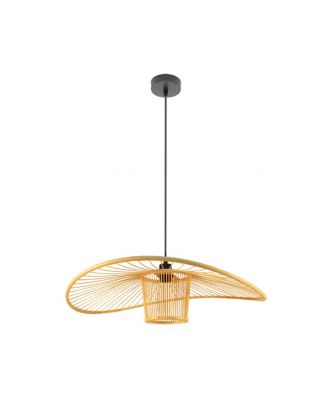 Colgante Bambu Dylan Negro/natural 1xe27 Regx60x60cm