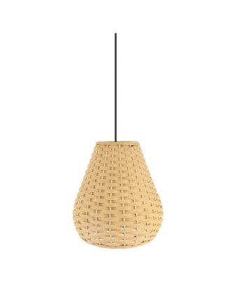 Colgante Bambu Alente Neg/natural 1xe27 Regx37x37cm